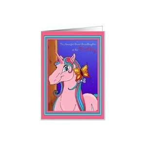 Cotton Candy Unicorn Birthday   for Great Granddaughter Card
