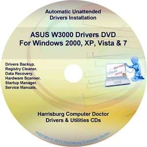 Asus W3000 Drivers Restore Recovery CD/DVD  