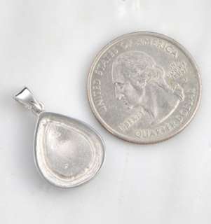 Sterling Silver Blue Opal Tear Drop Necklace Pendant  