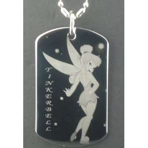 TINKERBELL DISNEY FAIRY Dog Tag Pendant Necklace 