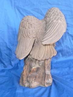 Unique & Beautiful Chinese Clay Eagle Statue m266  