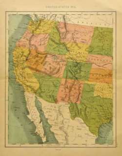 nicely done map of the western united states prior to the dakotas 