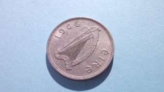 1966 EIRE IRELAND 1 S ONE SHILLING COIN HIGH GRADE  
