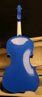 Student Violin Blue Full size w/ Bow + Case + Rosin  