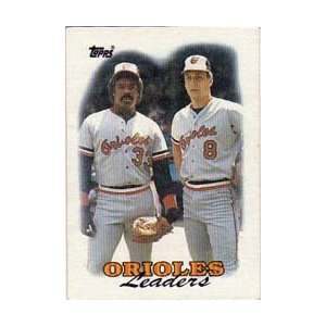 Eddie Murray (HOF) / Cal Ripken Jr. (HOF) 1988 Topps Orioles Leaders 