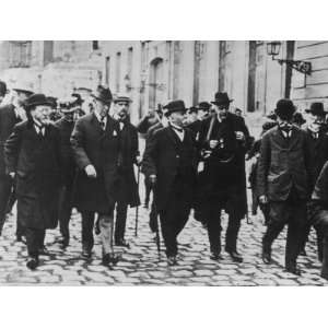 Woodrow Wilson, Georges Clemenceau, Arthur Balfour, and Baron Sonnino 