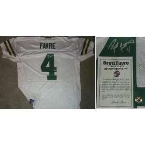  Brett Favre Signed Packers Reebok Auth. White Jersey 