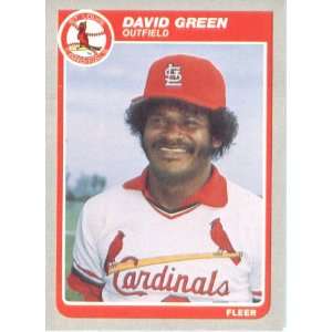  1985 Fleer # 224 David Green St. Louis Cardinals Baseball 