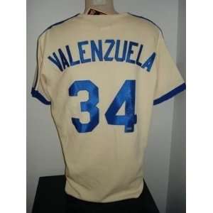 Fernando Valenzuela Autographed Uniform   Throwback   Autographed MLB 