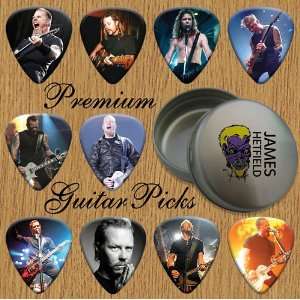  James Hetfield Metallica Premium Guitar Picks X 10 In Tin 