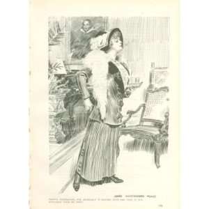  1912 James Montgomery Flagg Print Victorian Woman Man 