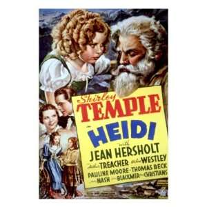  Heidi, Shirley Temple, Jean Hersholt, 1937 Premium Poster 