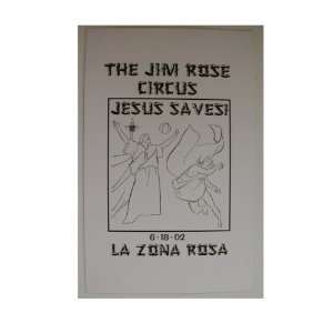  The Jim Rose Circus Handbill Jesus Saves white Poster 
