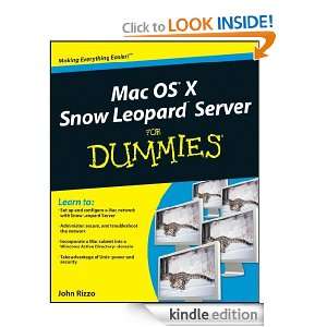   Snow Leopard Server For Dummies John Rizzo  Kindle Store