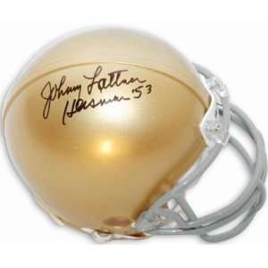 Johnny Lattner Autographed Mini Helmet   University of Notre Dame