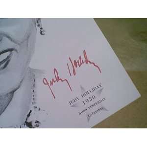 Holliday, Judy Portrait Print 1962 Signed Autograph Born Yesterday