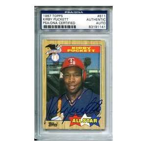Kirby Puckett Autographed 1987 Topps Card