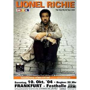 Lionel Richie   One World 2004   CONCERT   POSTER from GERMANY