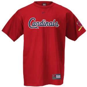 Nike St Louis Cardinals Red Practice IV T shirt:  Sports 