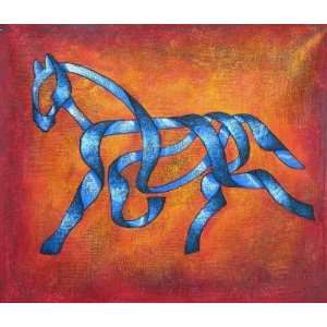  M.C. Escher Horse Oil Painting on Canvas Hand Made Replica 