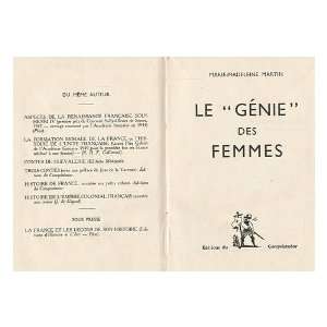  Le Genie Des Femmes Marie Madeleine (1914 ) Martin Books