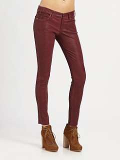 Current/Elliott   The Leather Ankle Skinny Jeans