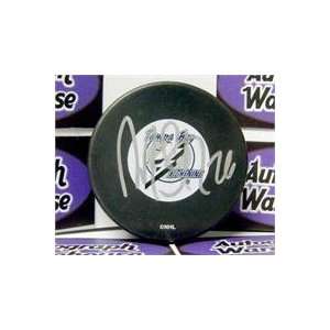  Martin St. Louis autographed hockey puck (Tampa Bay 