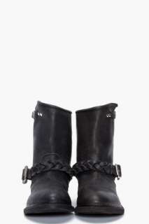 Golden Goose Braided Motorcycle Boots for women  SSENSE