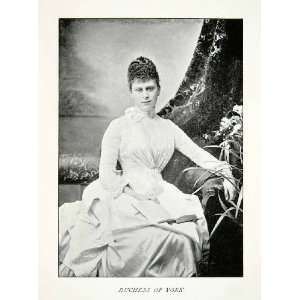  1894 Print Queen Mary Teck Duchess York England Consort 