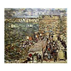 Ramparts, St. Malo Maurice Brazil Prendergast. 20.00 inches by 18.13 