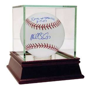 Mike Bacsik Signed Baseball   with I Gave Up Home Run #756 8707 