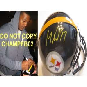 MIKE WALLACE,PITTSBURGH STEELERS,MISSISSIPPI,SIGNED,AUTOGRAPHED,MINI 