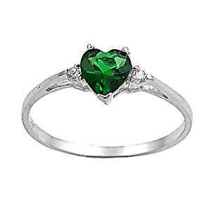   27ct Emerald Ice CZ Heart Cut Promise Commitment Friendship Ring sz 8