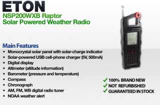   Charge AM/FM Emergency Radio 1800mAh NOAA weather 750254805196  