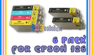 PACK 126 ink for Epson WorkForce 545 645 840 845 60 High Capacity 