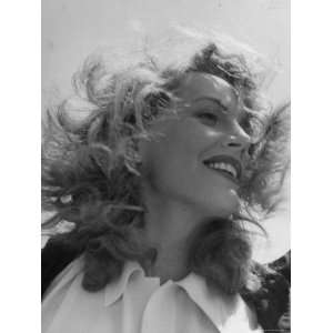 Wind Blown Smiling Portrait of English Actress Phyllis Calvert During 