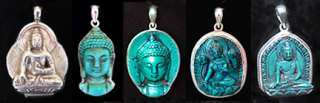 Guan Yi Kwan Yin Goddess of Mercy Buddha Silver Pendant  