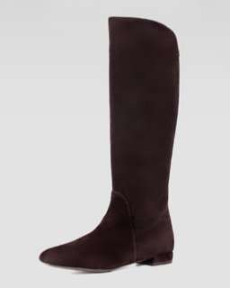 X18BB Stuart Weitzman Halftime Suede Boot with Stretch Fabric Back