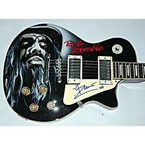  Rob Zombie Autographed Signed 666 Airbrush Zombie Guitar 