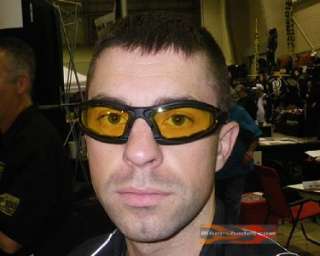   cushioned Motorcycle yellow lens safety glasses sunglasses goggles