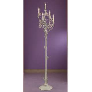 NEW 5 Light Vintage Floral Floor Lamp Lighting Fixture Antique Ivory 