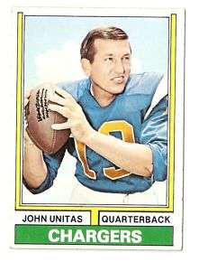 1974 John Unitas Topps Football Trading Card # 150  