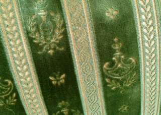19th C Cut Silk Velvet Fabric Designer Custom Throw Pillows 2 Emerald 