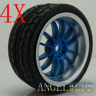   On Road Plastic Materials Wheel Rim,Tyre Rubber Tires I49 H03  