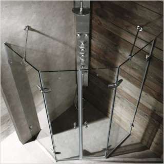   47x47 Frameless Neo Angle Shower Enclosure in Chrome  