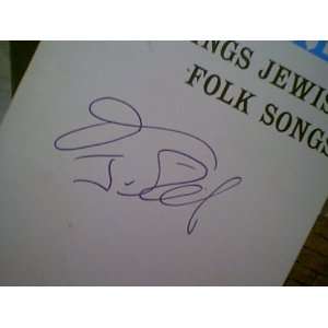 Bikel, Theodore Sings Jewish Folk Songs 1960s LP Signed Autograph