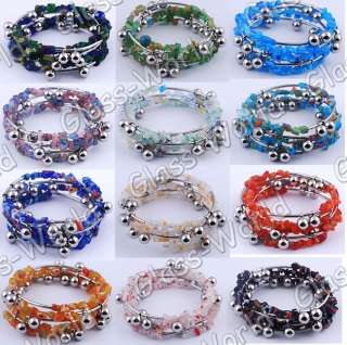 12strands Charms Glass Bead Handwork Spring Bracelets  