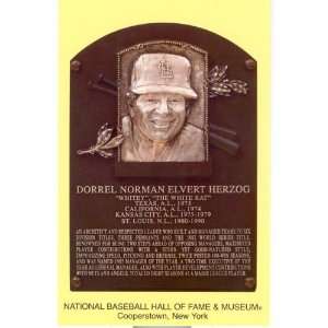 Whitey Herzog National Baseball Hall of Fame Postcard  