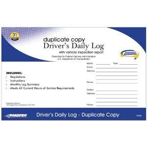  RoadPro RPDLB Drivers Daily Log Book with 31 Duplicate 