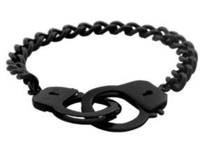 Interlocking Handcuffs Stainless Steel Men Unisex Chain Bracelet 8 